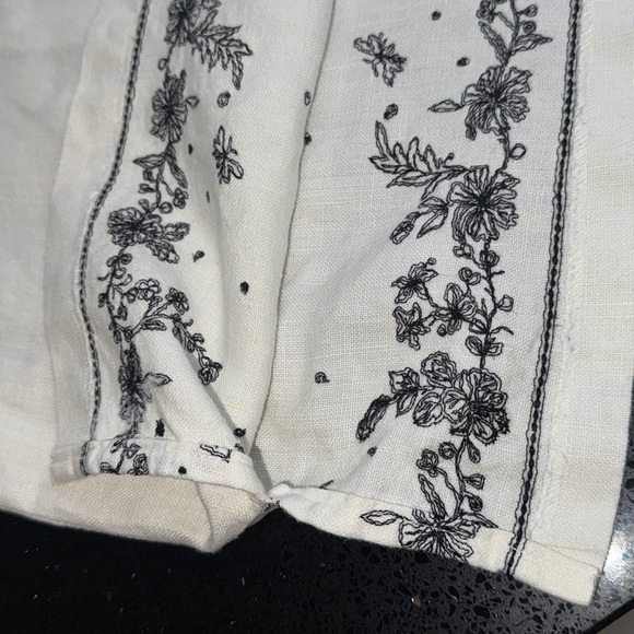 Blouse Embroidered White Sleeveless Top Norton Mcnaughton - Picture 3 of 8